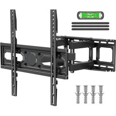 ELIVED EV1001 TV Wall Mount Swivelling for 26-70 Inch Flat & Curved TVs up to 45 kg, TV Wall Mount with Max VESA 400 x 400 mm, Height-Adjustable TV Mount