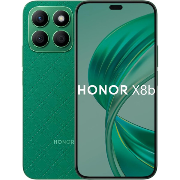 HONOR X8b Smartphone, 108MP Triple Camera, 6.7 Inch Fullview Display, 8 GB + 256 GB, Android 12, Dual SIM Mobile Phone (Green)
