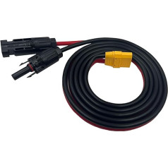 ZkeeShop Solar Plug to XT90 Cable 10AWG Solar Charging Cable XT90 Extension Cable Compatible with Bluetti Power Station 150 cm (XT90 Female)