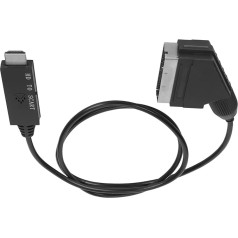 Yunir HDMI to Scart Cable Support PAL NTSC HD to Scart Converter Adapter Cable Signal Conversion with USB Cable for TV VHS VCR DVD
