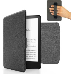 MyGadget Case for Tolino Shine 4 | Kobo Clara 2E [2022] with Wrist Strap & Auto Sleep | Wake Function - Flip Case in Light Grey 4252010269816