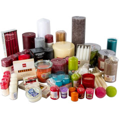 DecoLite 6 kg candle mix, pillar candles, rustic candles, tapered candles, scented candles, scented candles, scented jars e.g. from Bolsius, Eika, Wiedemann, Wenzel and much more