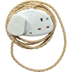 Vintage Style Electric Extension Cable with Great Victorian Vanilla (White Plug)