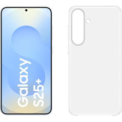 Samsung Galaxy S25+ AI Smartphone with Galaxy AI, 12 GB RAM, 256 GB Memory, Icyblue, 3 Year Manufacturer Warranty + Clear Case