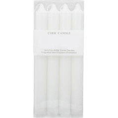 Pillar Candles, Pack of 4 Decorative Household Candles, Decorating, Rustic, DIY, Christening, Birthday, Wedding, Communion, Altar Candle, Fireplace Candle, Lantern Candle, Decorative Candle, Living