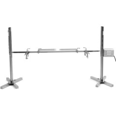 BBQ-Toro Stainless Steel Suckling Pig Grill with Motor, Height-Adjustable Skewer Grill, Electric Stainless Steel Barbecue Skewer Set with Rotisserie for Campfires, Camping and Garden, for Suckling