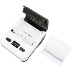 Yunseity Receipt Printer 80 mm, Portable Thermal Printer with High Speed Printing Type C Interface Supports Wireless Connection for Retail Restaurant Sales (White)