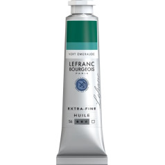 Lefranc Bourgeois 405095 Extra Fine Oil Paint in Artist Quality Pigments, Vibrant Colours, High Light Fastness, 40 ml Tube - Emerald Green