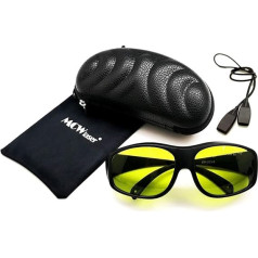 MCWlaser Laser Safety Glasses 190-440 & 780-900nm, 900-1100nm, 10600nm Typical for 355nm 405nm 808nm 810nm 980nm 1064nm 1085nm 10600nm Absorption Type EP-17