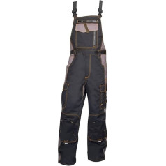 KG Ardon H9105 Black Work Dungarees Men's Safety Trousers Work Trousers Combination Trousers, black