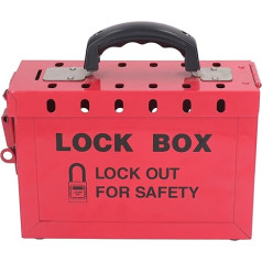 Lockout Tagout Group Lock Box Portable Steel Lotus Box Security 13 Gauge Steel Lockout Tagout Group Lock Box for OSHA Compliance Group