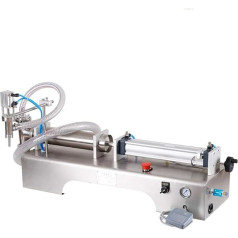 Pneumatische Flüssigkeitsfüllmaschine – halbautomatischer Edelstahlfüller für Getränke, Säfte, Milch und Alkohol, geeignet für 10–100 ml, 10–300 ml und 50–500 ml Füllung