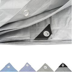 BRESKO Tarpaulin, Protective Tarpaulin, Eyelets, Fabric Tarpaulin, Wooden Tarpaulin, Waterproof, Tear-Resistant Garden Tarpaulin, Pe Construction Tarpaulin, Protection, Tear-Resistant (120 g/m²