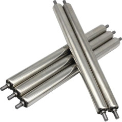 Conveyor Belt Support Rollers, Stainless Steel Rollers, Pack of 5, Gravity Roller Conveyor 100 200 300 400 500 600 700 800 900 1000 mm Long, Conveyor Rollers for Conveyors/Bearings/Truck Trailers