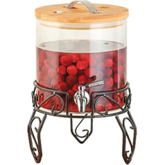 Beer Tower Dispenser Juice Dispenser Glass Drink Dispenser with Stand for Home Picnic Outdoor BBQ Water Sangria