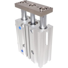 Pneumatik-Luftzylinder, Bohrung 40 mm Hub 25-400 mm MGPL40 SMC Typ Compact Guide Zylinder dünne Drei -Achse -Luftpneumatikzylinder mit Führungsstange für automatische Ausrüstung(125mm stroke,MGPM40)