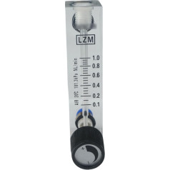 1 Stück 0,1-1 0,2-2 0,3-3 0,5-5 1-10LPM Steckverbindung 6/8/10 mm OD Rohr Luftdurchflussmesser Drehmesser mit Ventil LZM-4T (Rohr OD 10 mm, 1-10 LPM)