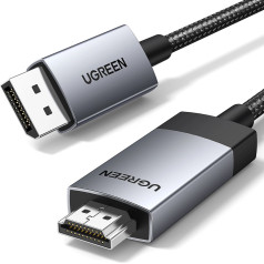 Kabeļa DisplayPort - HDMI 4K 60Hz 3m - pelēks