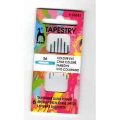 Pony Colour-Coded Eye Needles: Tapestry 26, Multi