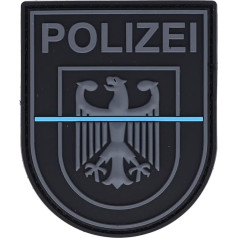 RescPol Rubber Patch Federal Police - Blueline, Black/Grey/Blue
