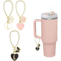 shixpiov Letter Pendant for Stanley Cup, Bead Necklace, Accessories, Stanley Cup, Initial Pendant for Handle, Water Bottle, Jewellery, Mug, Name ID, Letter