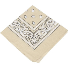 Boolavard TM Bandana Head Scarf Neck Scarf, Paisley pattern – Patterned 100% Cotton. - navy, size: 56cmx56cm