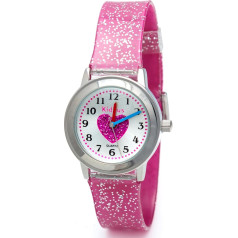 Kiddus Children's Watches. Girls Watch. With Exercises for Learning the Time. Children's Watches. With Glitter and With High Quality Japanese Quartz Movement. From 4 Years Old
