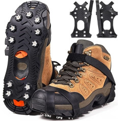 Crampons, Spikes Grödel for Shoes, Hiking Shoes, Mountain Shoes on Winter, Ice Snow, Shoe Spikes, Ice Shoe Claws, Ice Spikes, Hiking [Stainless Steel Spikes]
