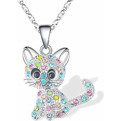 Cute Cat Necklace for Girls, Cat Pendant, Gift for Christmas, Birthday Gift for Children, Girls, Women, Women