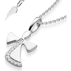 Guardian Angel Necklace 925 Silver Girls Angel Pendant Necklace Children's Jewellery First Communion Christening Gift Communion Gift Confirmation Birth Christening Silver Chain Children's Christening