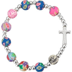 Colourful Bead Cross Bracelet
