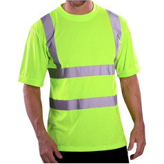Professional High Visibility T-Shirt Short Sleeve Work Shirt Yellow Short-Sleeved Shirt Warning Shirt Safety Shirt Safety T-Shirt Work Wear Construction Site Warning Shirt