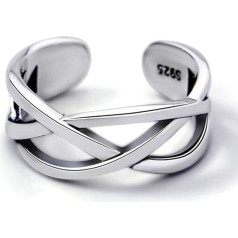 Aukmla Vintage Thumb Ring Silver Celtic Knot Adjustable Open Ring for Women and Girls, 1 Count (Pack of 1), Silver, Silver, copper, Turquoise