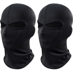 MIVAIUN Lycar Black Motorcycle Mask, Ski Mask, Balaclavas, Bicycle Face Mask for Men and Women, Thin Breathable, for Outdoor Sports, Pack of 2