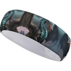 Cooles Drachen-Stirnband für Herren, Sportschweißbänder, dehnbar, athletisch, rutschfest, weich, Sport-Haarbänder für Damen, Fitness, Workout
