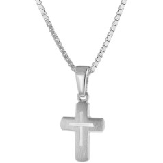 trendor Silver Children Necklace with Cross Pendant 48870