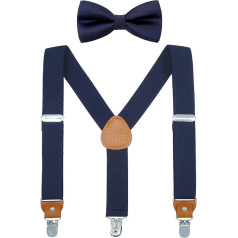 WELROG Children's Braces Bow Tie Sets – Y Shape Adjustable Braces with Silk Bow Tie