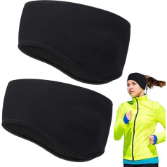 HASAGEI Headband for men and women, winter sports headbands, with ear muffs, elastic, for jogging, running, hiking, cycling, motorcycling
