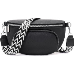 Rorimyth Bum Bag Women's Black Shoulder Bag Women's Small Handbag Women's Crossbody Bag Women's Belt Bag Women