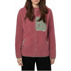 Sublevel Women's Fleece Jacket with Chest Pocket - Comfortable Transition Jacket with Hood, Ideal for Outdoor Activities