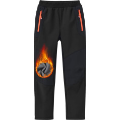 MoFiz Softshell Children's Ski Trousers Thermal Trousers Work Trousers Boys Girls Soft Breathable with Zip Pocket