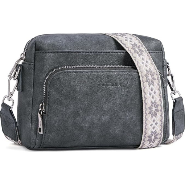MUIIKOLA Women's Shoulder Bag, Crossbody Bag, Women's Small, Women's Shoulder Bags, PU Leather, Women's Shoulder Bag with Adjustable Shoulder Strap, A-dark grey, crossbody