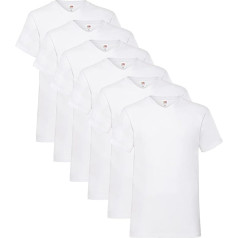 Fruit of the Loom Men's 6 V-Neck T-Shirt M L XL XXL 3XL 4XL 5XL Colour Sets