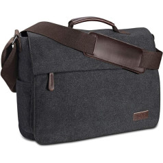 Ruschen Laptop Bag Men's Vintage Canvas for a 15.6 Inch Laptop, Premium Shoulder Bag, Messenger Bag