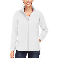 TACVASEN Women's Fleece Jacket Full Zip Winter Warm Sweat Jacket Lightweight Outdoor Jacket with Stand Collar and Pockets