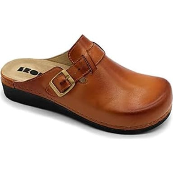 LEON 5000 Leather Shoes Clog Mules Comfort Shoes Slippers Women