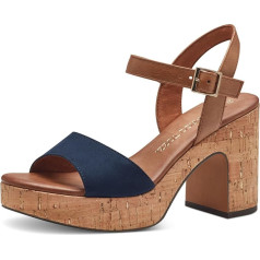 MARCO TOZZI Women's Sandals with Heel, Platform Sole, Adjustable Strap