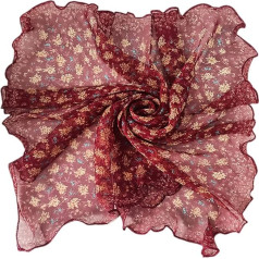 FAIRYGATE Halstuch Damen Chiffon Georgette Tuch in einfarbig Größe 60 cm x 60 cm Schals & Tücher