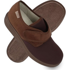 Dr Orto® Orthopaedic Shoes for Men and Women, Suitable for Hallux Valgus, Insoles, Wide Feet, Diabetic Shoes, Health Shoes, Velcro Adjustable, Very Flexible Outer Material, brown
