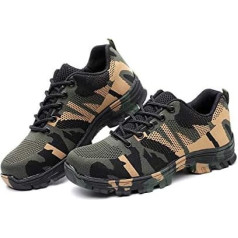 Morbuy Steel Toe Cap Work Shoes Men Breathable Safety Shoes Lightweight Women's Sporty Shoes Trekking Mesh Protective Shoes Rubber Trainers